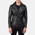 Hoch Jackets Noah Black Biker Leather Jacket