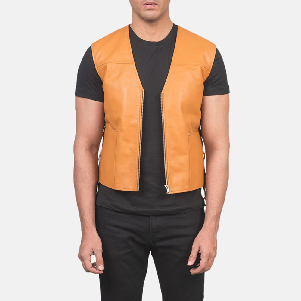 Brown Leather Vest