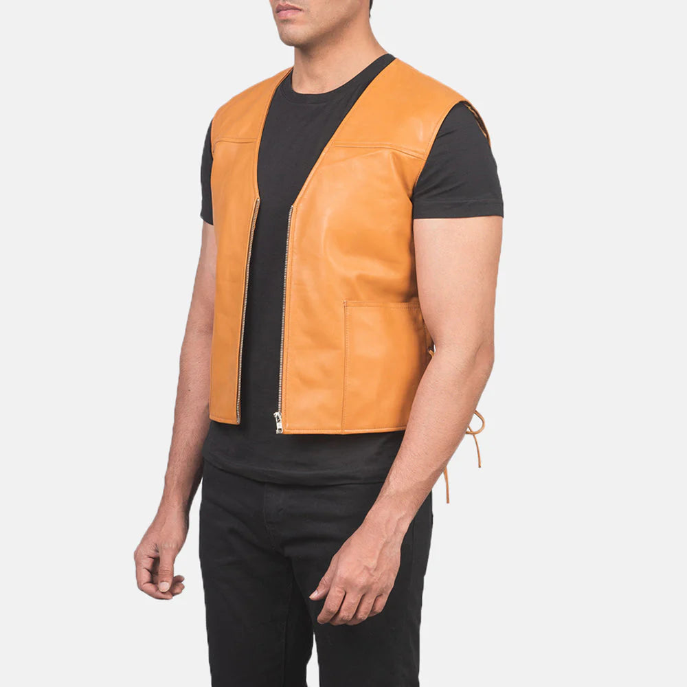 Brown Leather Vest