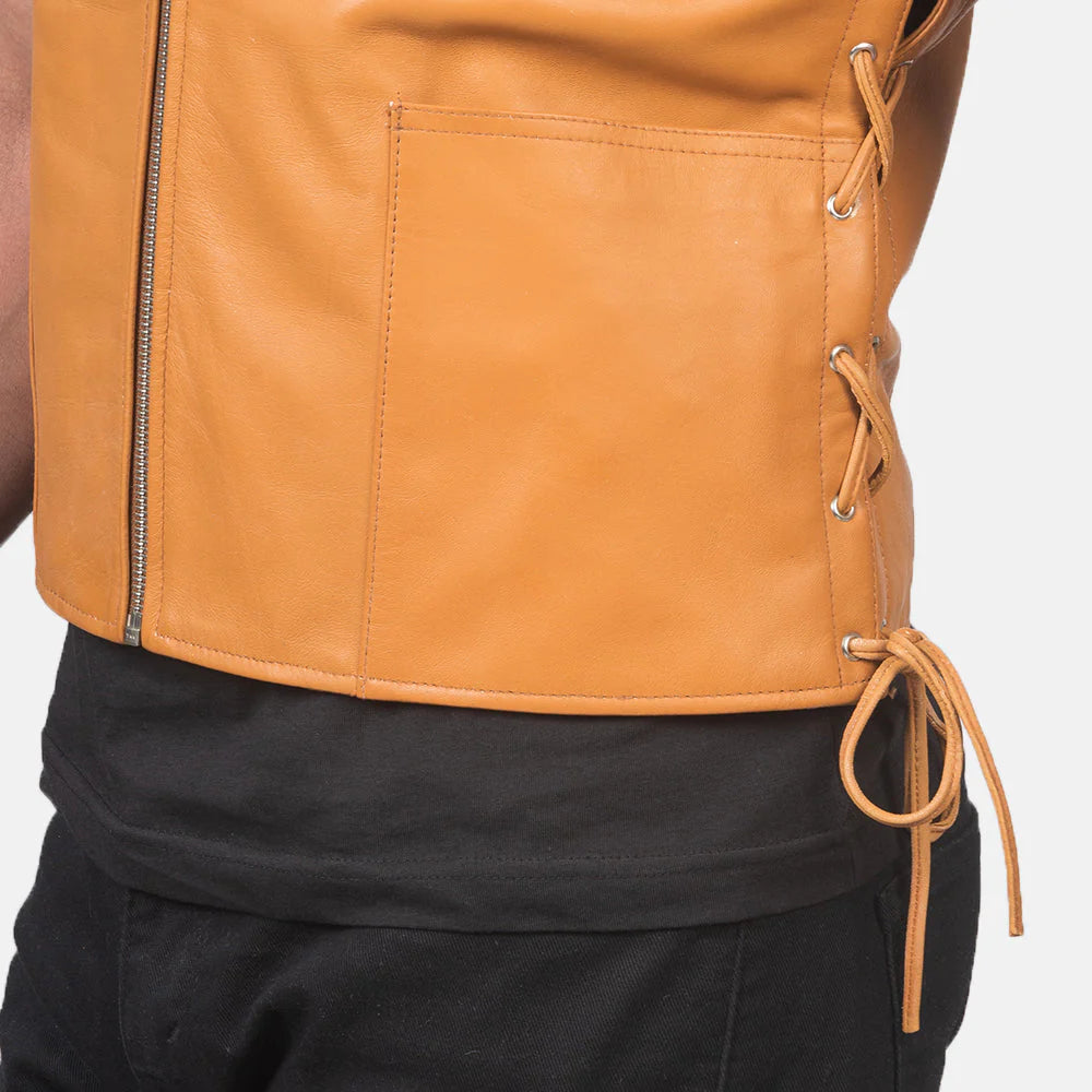 Brown Leather Vest