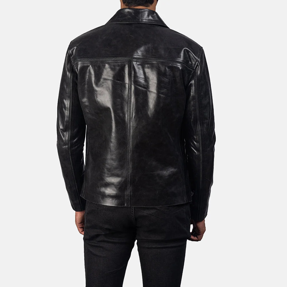 Hoch Jackets Mystical Black Leather Jacket