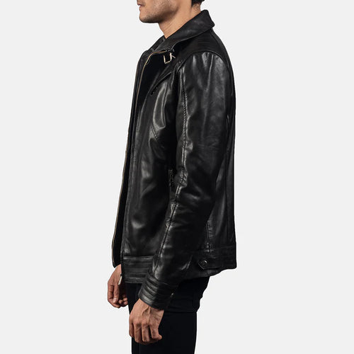 Black Leather Biker Jacket