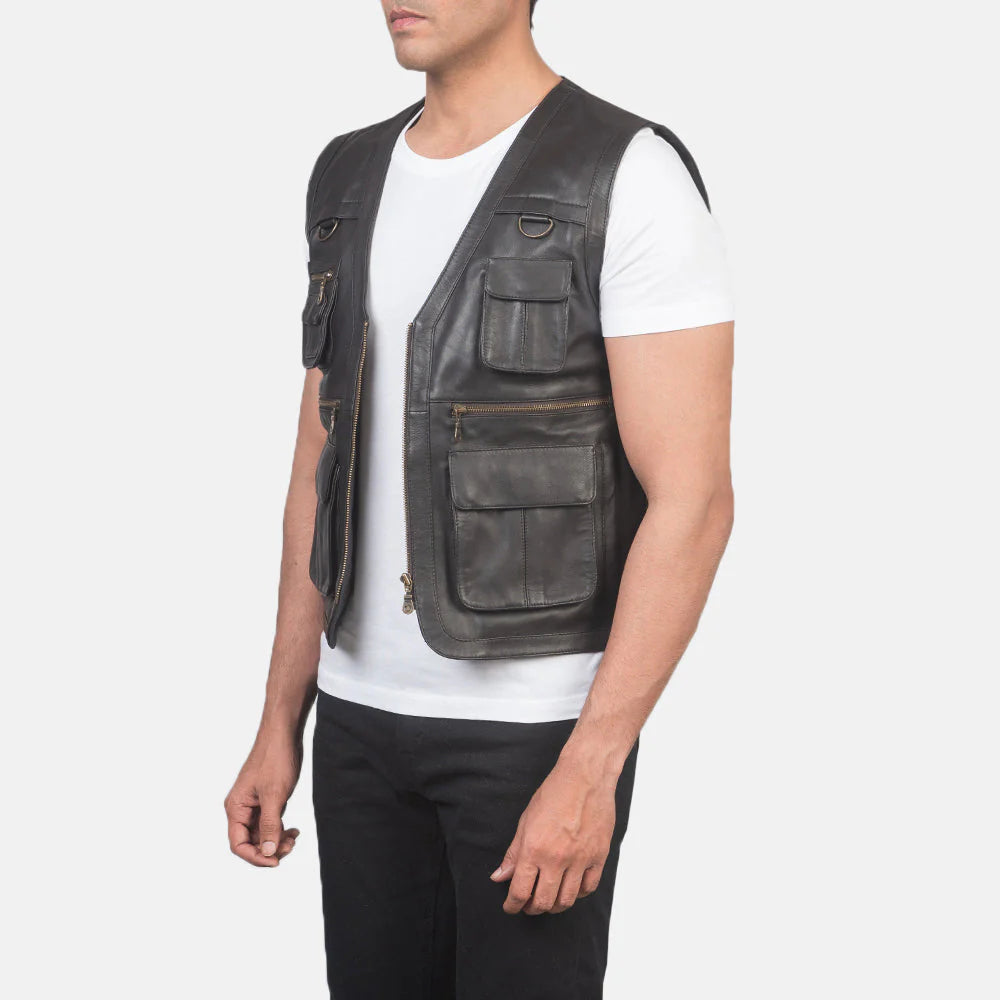 Brown Leather Vest